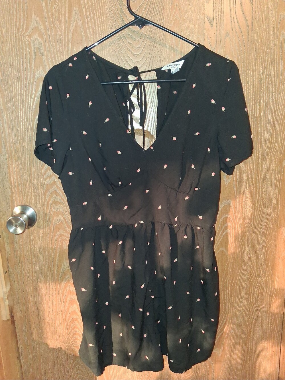 Arizona Jean Co. Black Rayon Romper Sz Xl